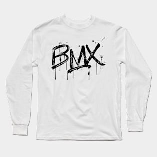 Distressed BMX Grunge for Men Women Kids and Bike Riders Long Sleeve T-Shirt